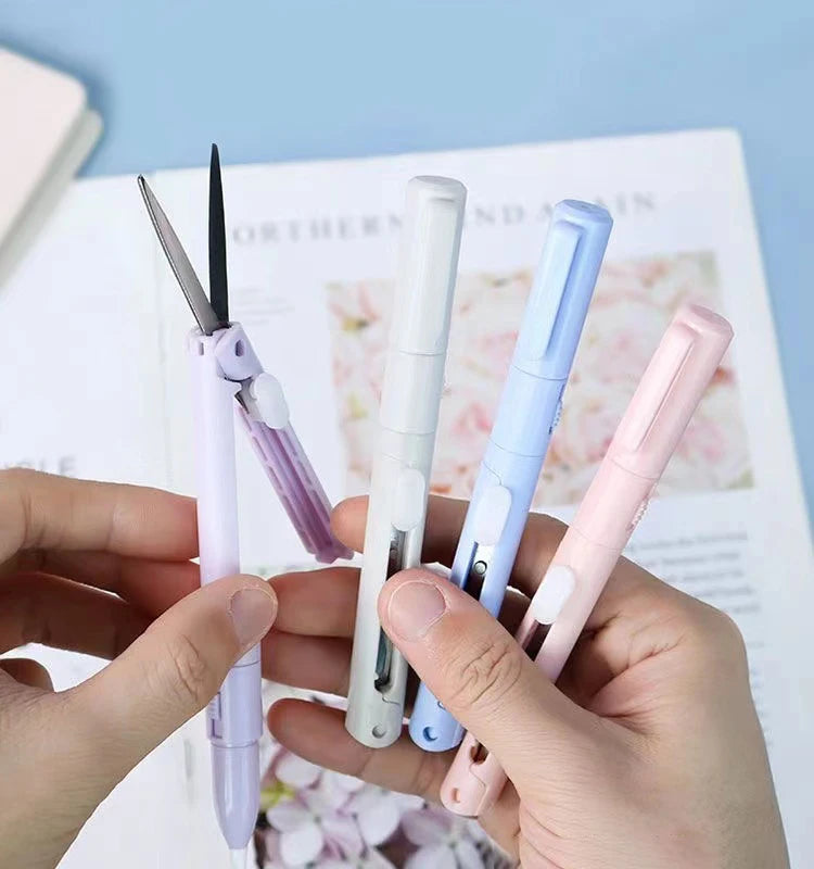 Mini 2-in-1 Portable Scissors & Paper Cutter Knife for Crafting