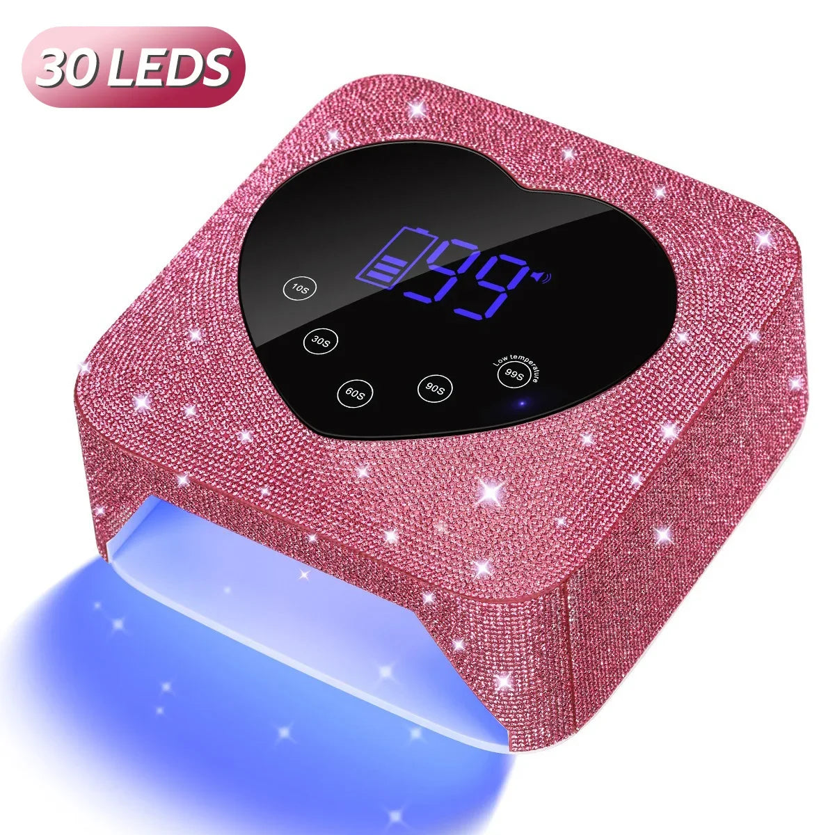 72W Cordless UV Nail Lamp – Rechargeable Dryer with 5 Timers