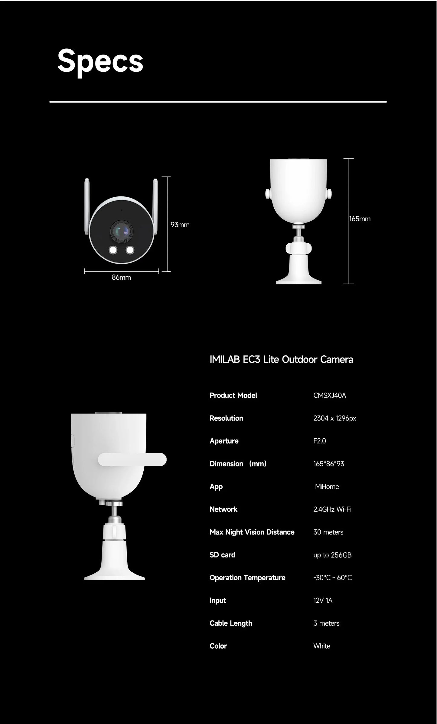 2K HD Outdoor WiFi Security Camera – Smart Siren & Night Vision