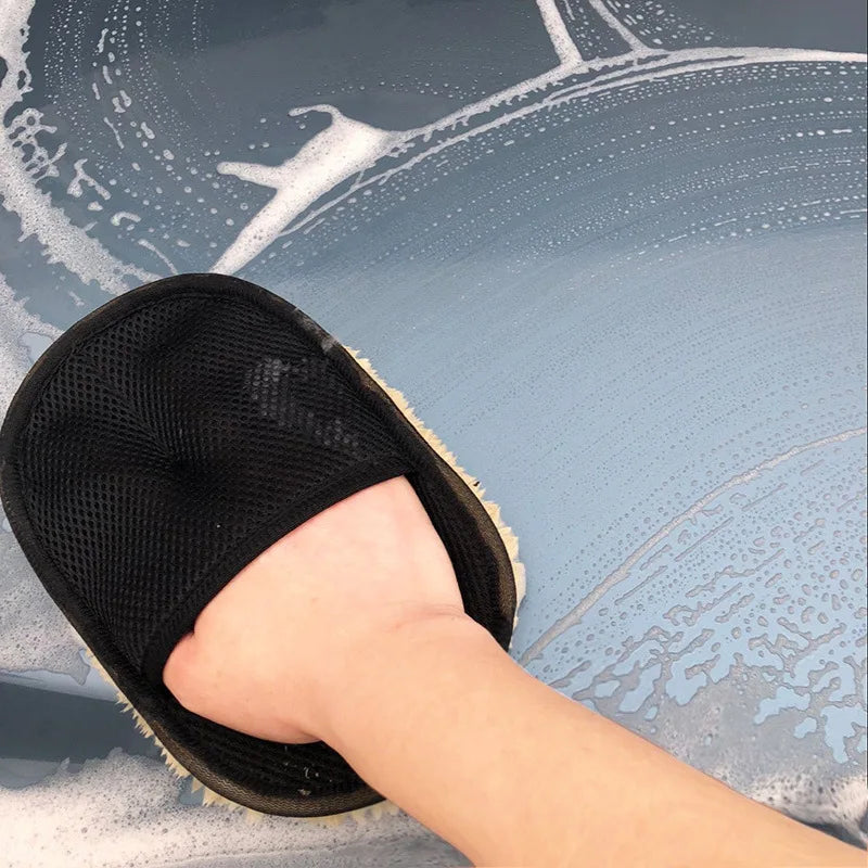 Microfiber Wool Soft Auto Car Washing Glove - Motorcycle & Car Cleaning Tool