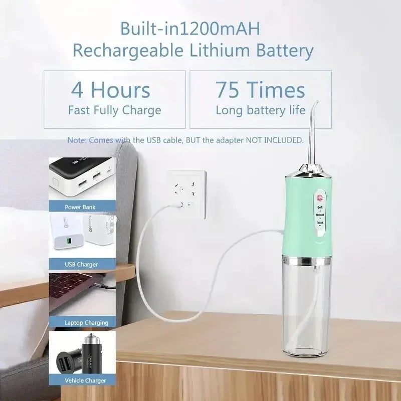 Portable Electric Water Flosser – Rechargeable Oral Irrigator