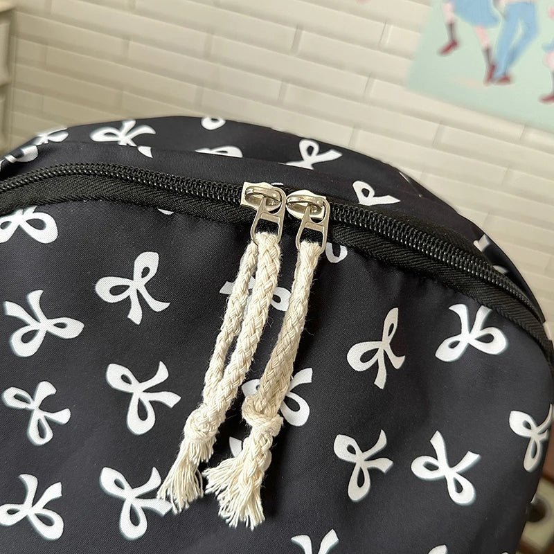 Waterproof Nylon Backpack for Women – Simple Solid Color Travel Bag