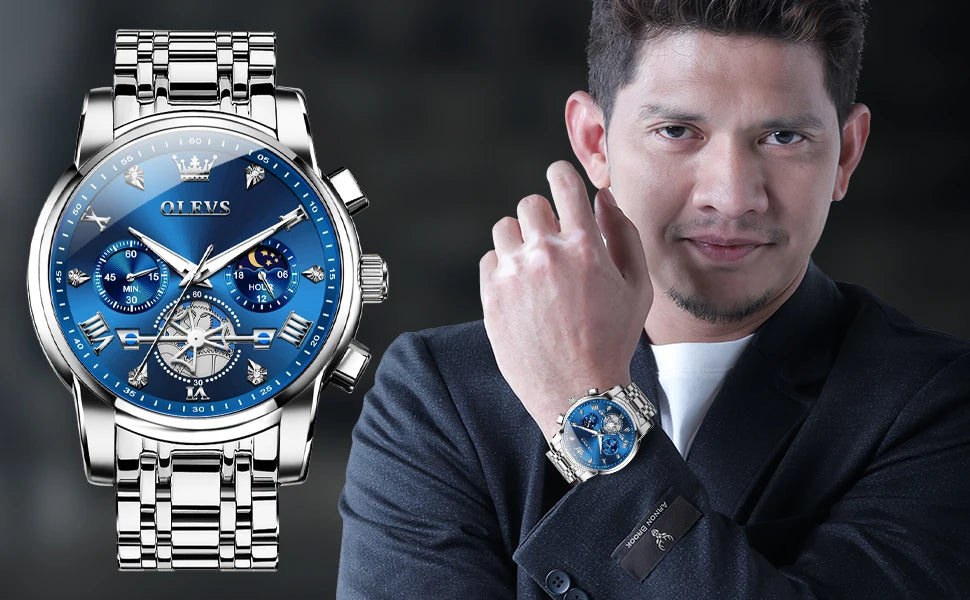 Cartmela 2856 Men’s Quartz Watch – Skeleton Flywheel Chronograph