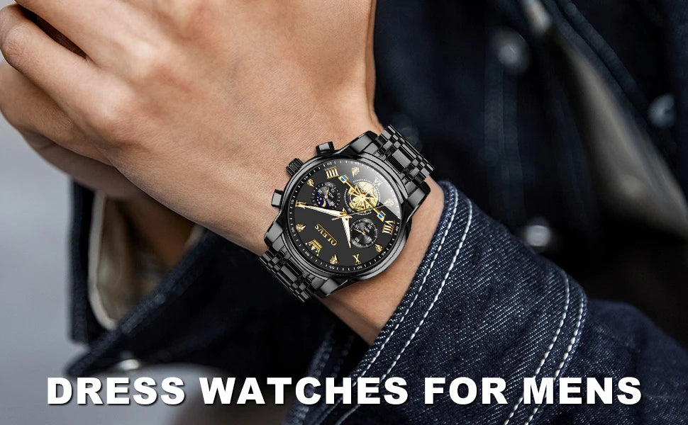 Cartmela 2856 Men’s Quartz Watch – Skeleton Flywheel Chronograph