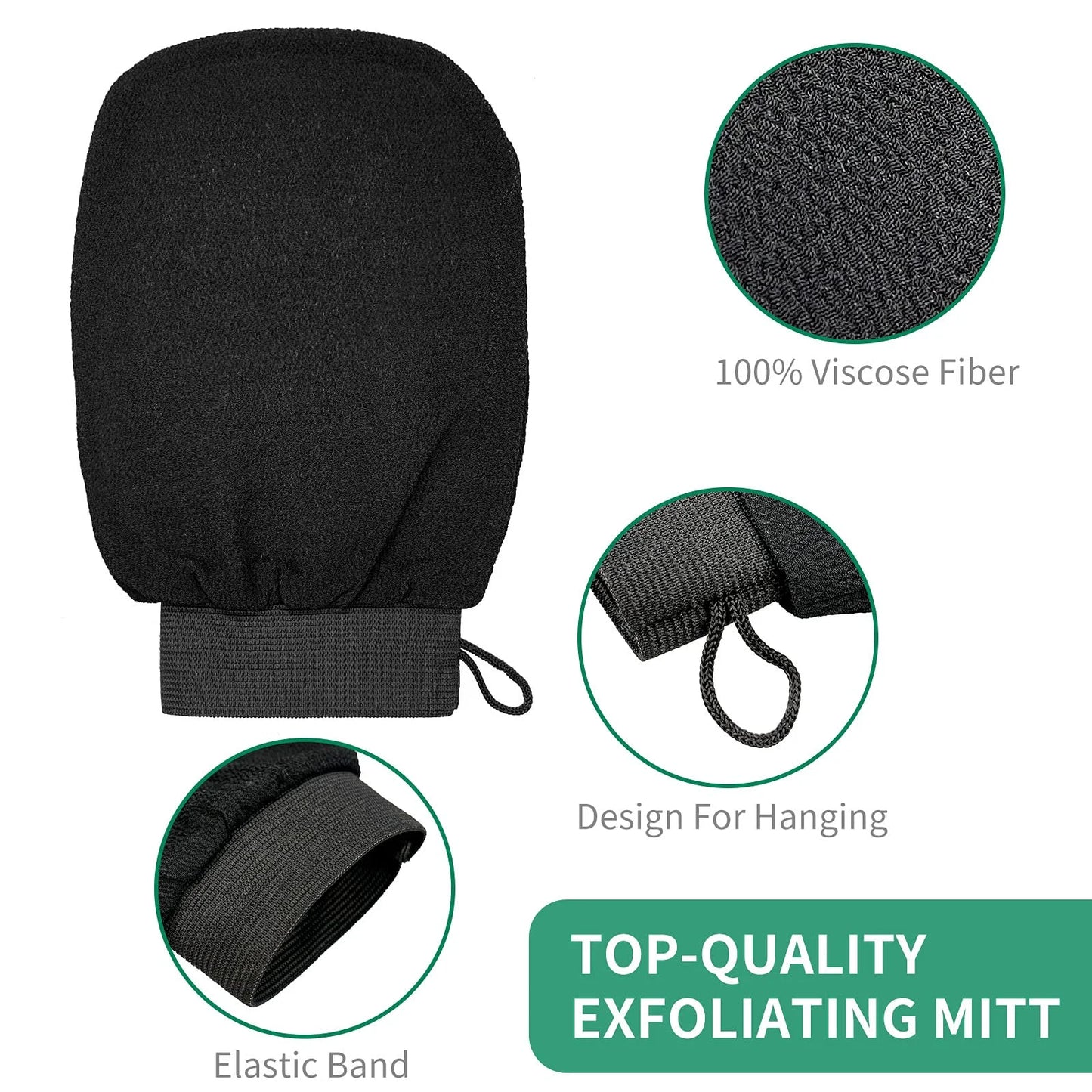 Deep Exfoliating Mitt – Viscose Fiber Scrub Glove for Smooth Skin