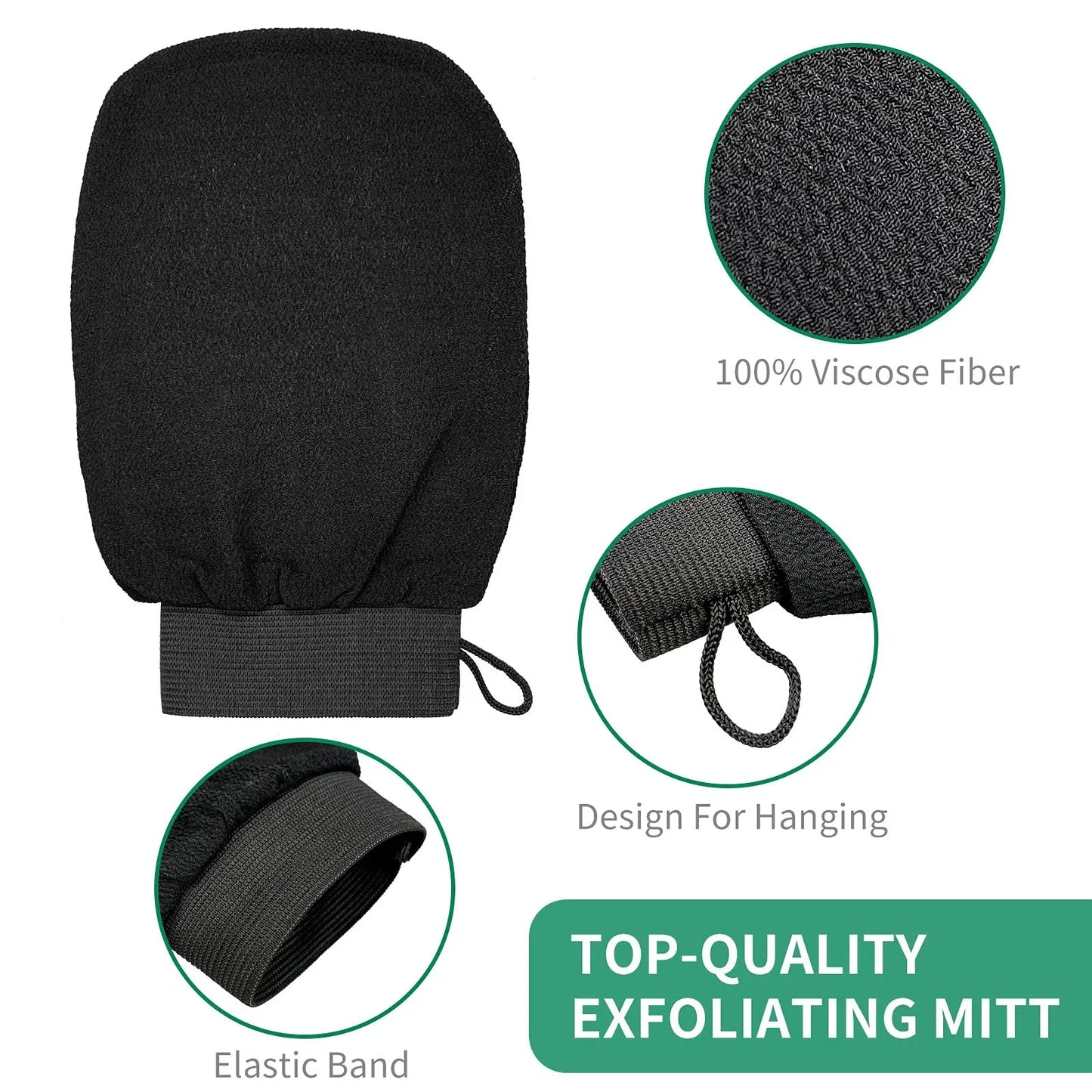 Deep Exfoliating Mitt – Viscose Fiber Scrub Glove for Smooth Skin