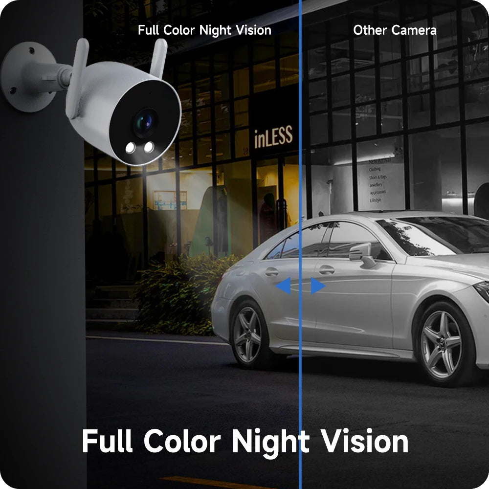 2K HD Outdoor WiFi Security Camera – Smart Siren & Night Vision