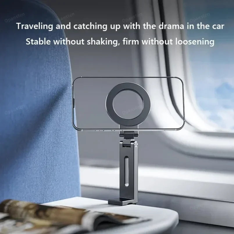 360° Magnetic Phone Holder – Folding, Portable Airplane Mount