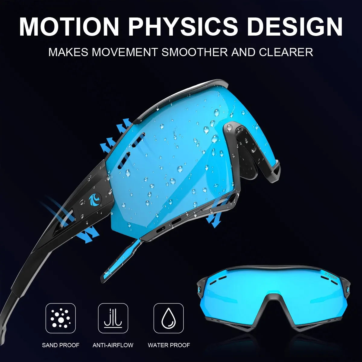 5-Lens Polarized Cycling Glasses – UV Protection Sports Eyewear