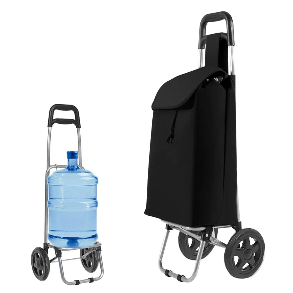 Folding Shopping Cart – Portable Wheeled Trolley with 30kg Load