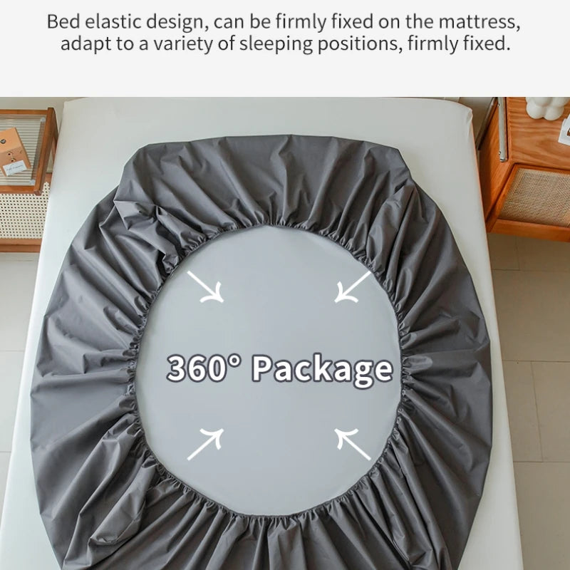 Waterproof Fitted Bed Sheet – 360° Elastic Mattress Protector
