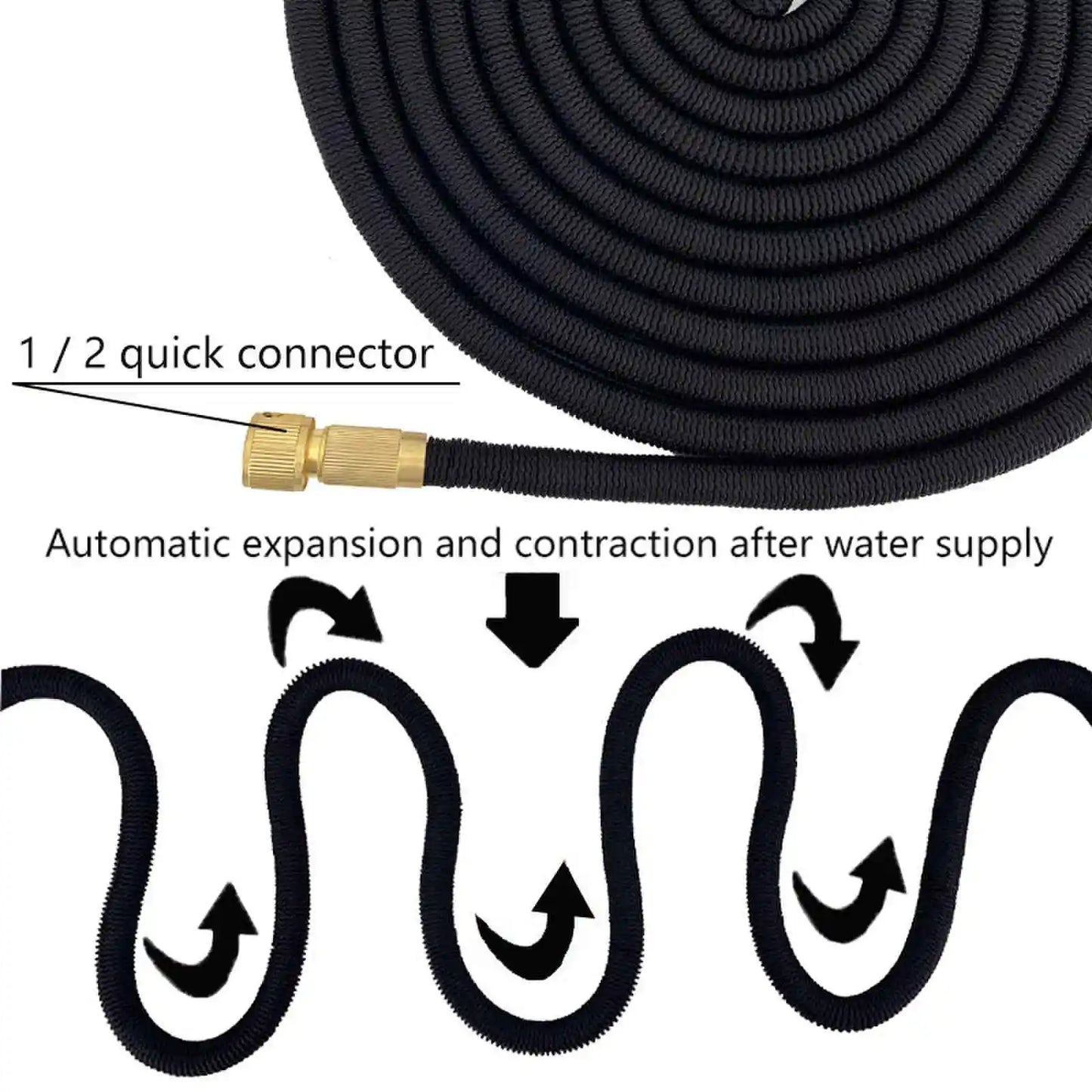 High Pressure Expandable Garden Hose with US3/4 Sprinkler Head by Cartmela