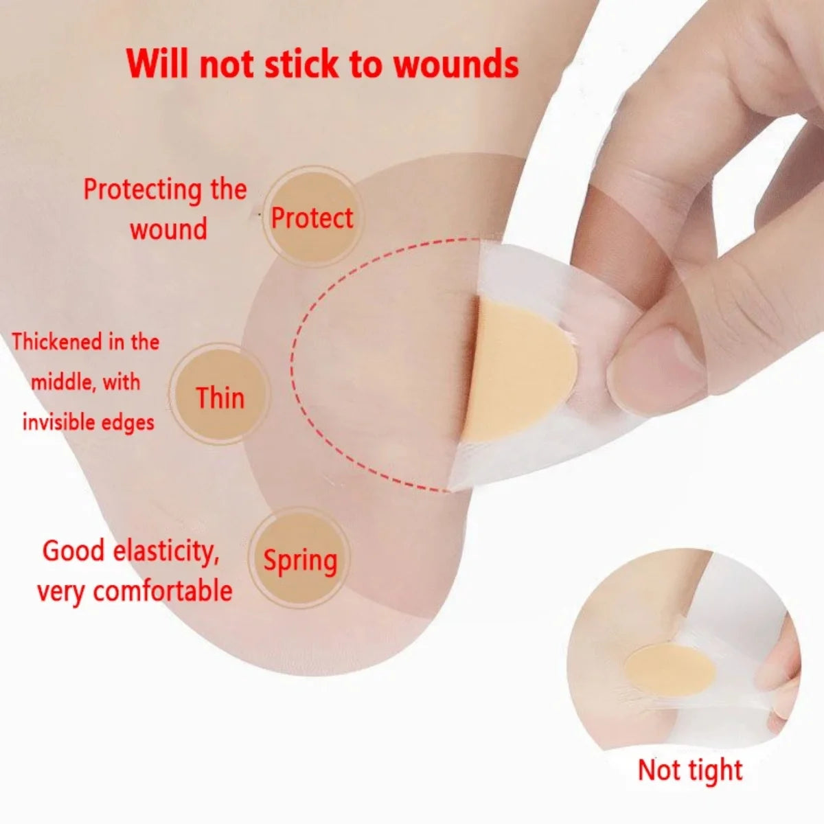 30pcs Gel Heel Protectors – Blister Pads & Foot Pain Relief Stickers