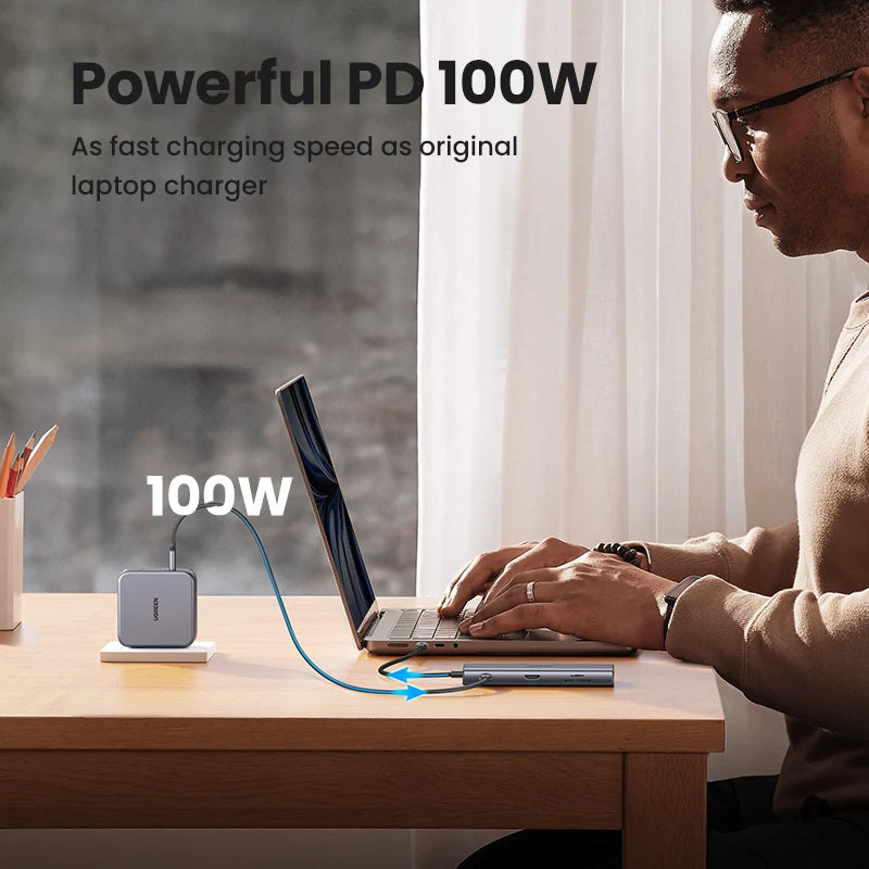 9-in-1 USB-C Hub – 4K@60Hz HDMI, 10Gbps USB, RJ45, PD 100W
