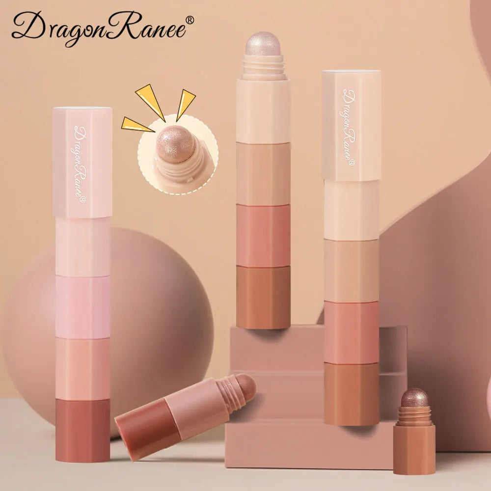 4-Color Lazy Eyeshadow Pencil Set – Waterproof & Shimmer Finish