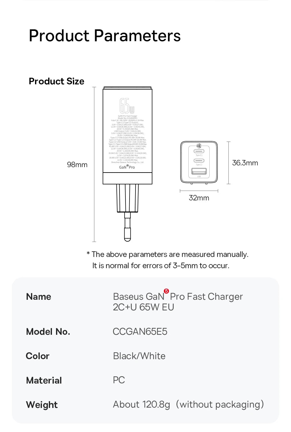 65W GaN5 Pro Fast Charger – Quick Charge