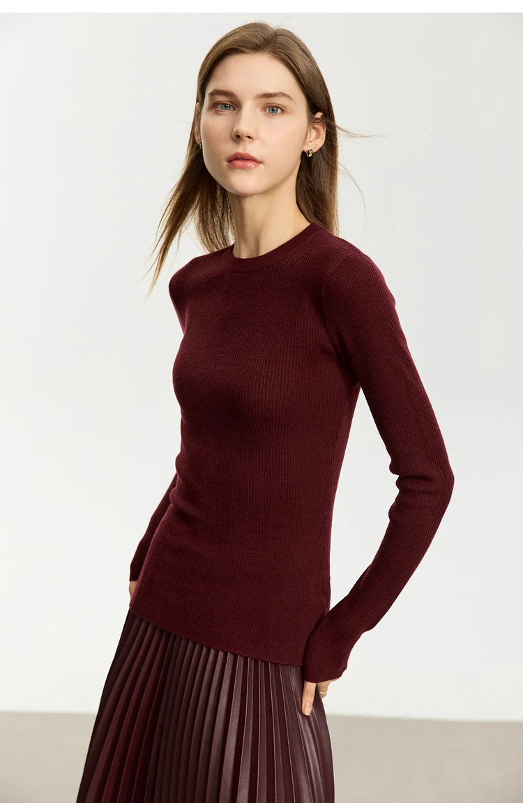 Women’s Slim Fit Turtleneck Sweater – Warm High Elastic Pullover