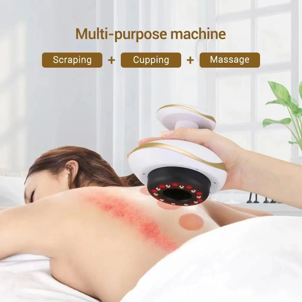 Electric Guasha Cupping Massager – Vacuum Heating Anti-Cellulite Tool