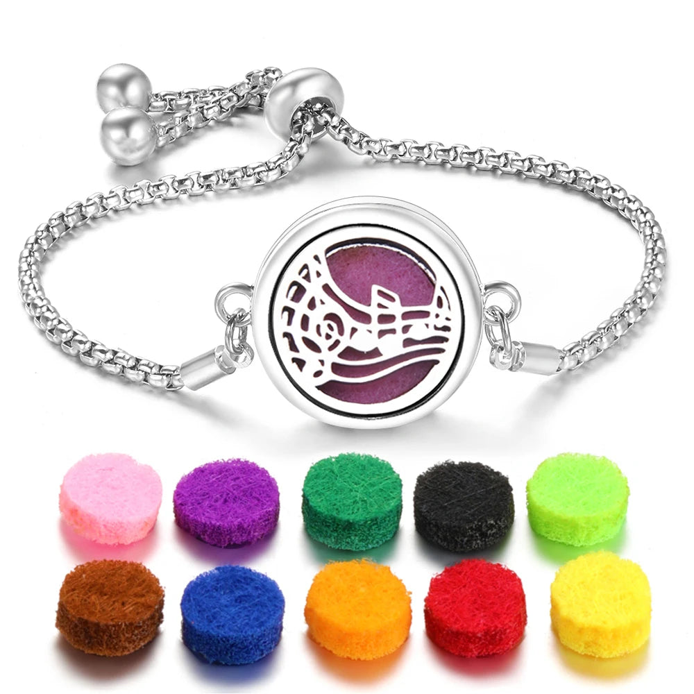 Flower of Life Aromatherapy Diffuser Bracelet for Essential Oils