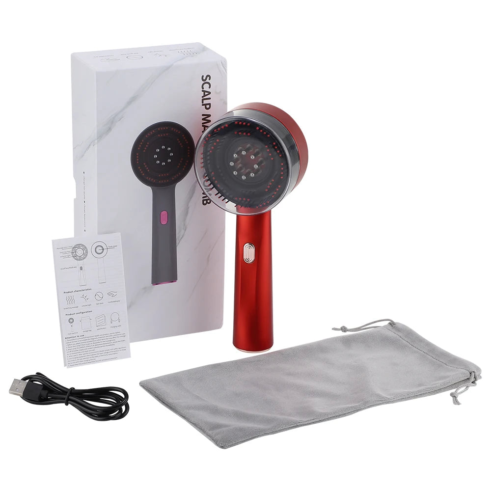 Electric Hair Regrowth Brush – Infrared Scalp Massager Comb