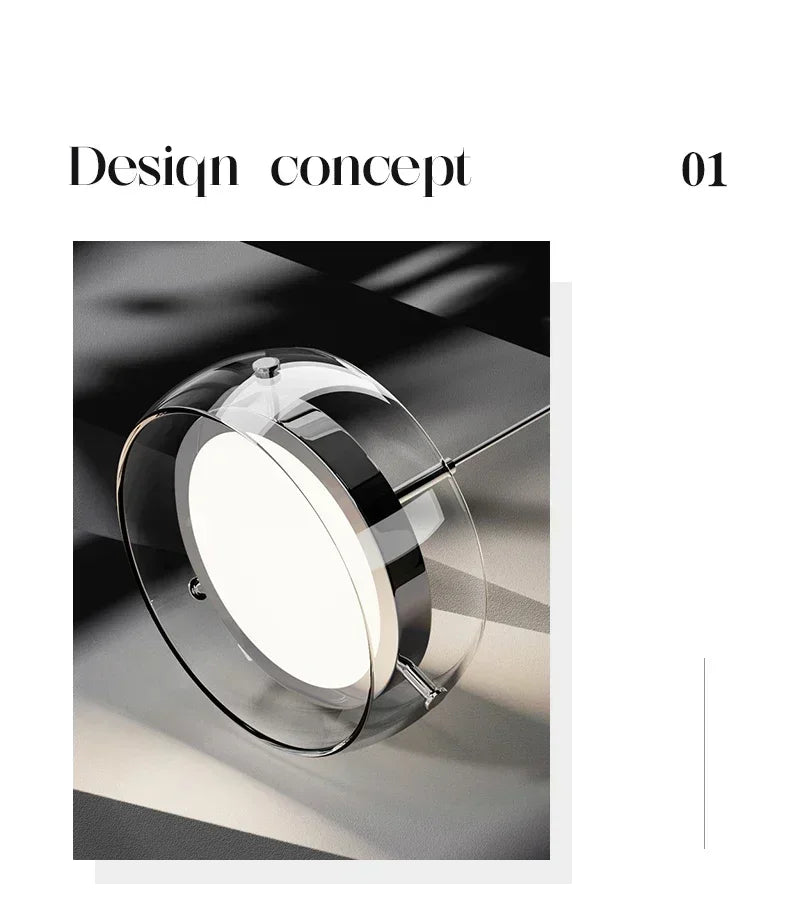 Cartmela Modern LED Glass Pendant Light