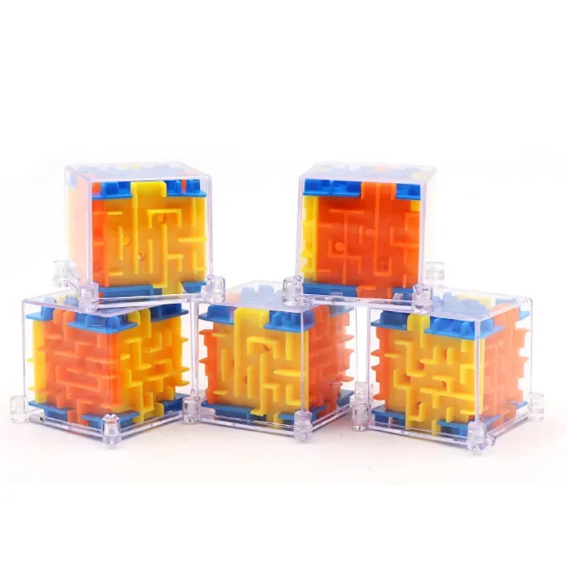3D Maze Magic Cube Puzzle Toy with Rolling Ball for Kids & Adults