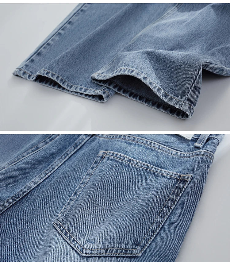 Women’s Vintage Loose Wide Leg Denim Jeans – Casual Spring Pants