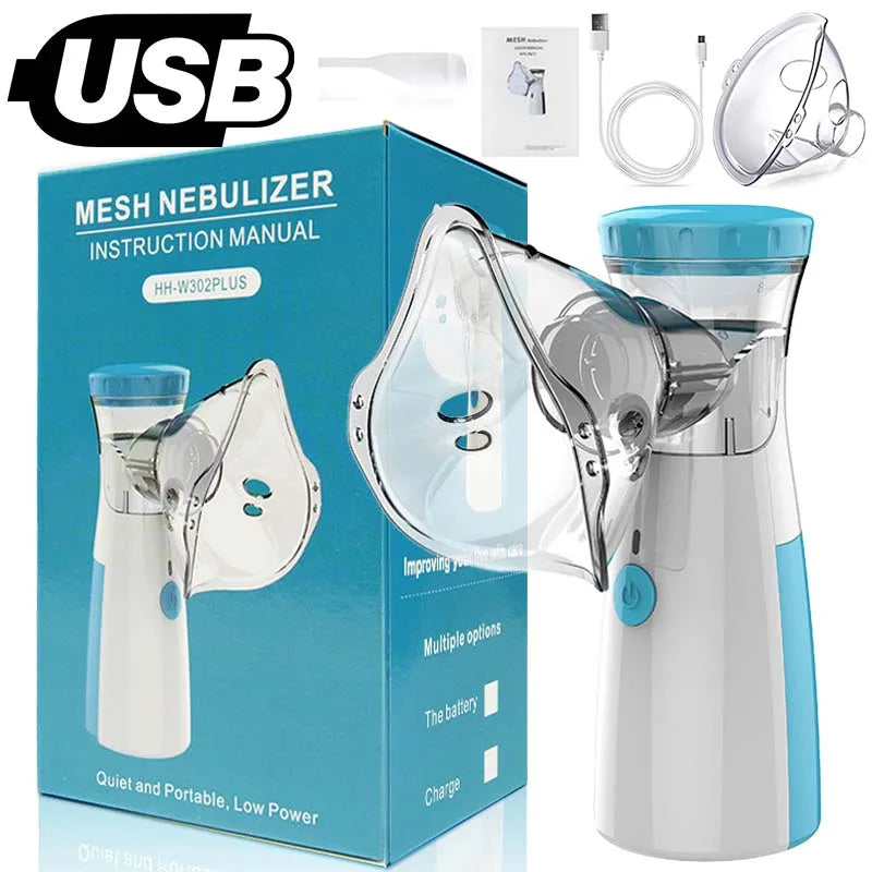 Portable Nebulizer for Asthma–Handheld Mesh Atomizer for Kids & Adults