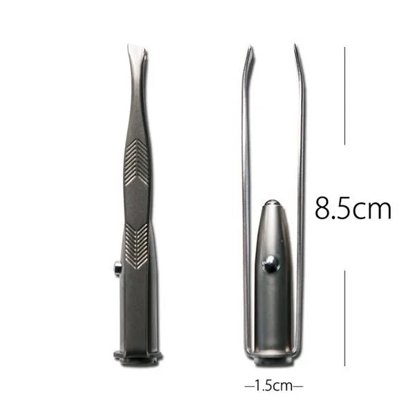 LED Eyebrow Hair Removal Tweezer – Stainless Steel Grooming Tool