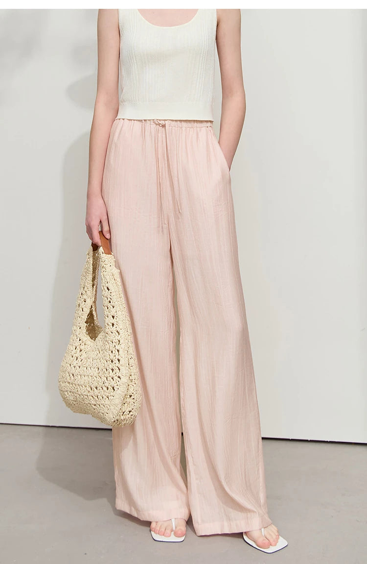 Women’s Casual Shirt & Wide Leg Pants – Spring Basic Separate Set