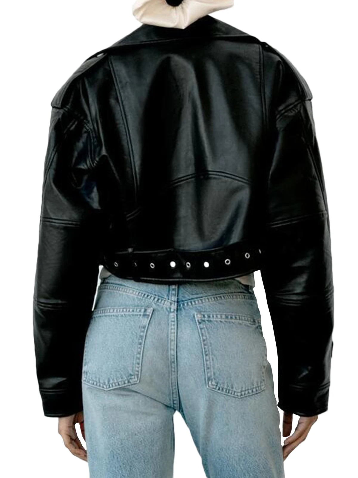 Fitaylor Faux PU Leather Jacket for Women