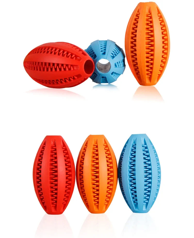 Dog Chew Toy Ball – Tough Rubber Teeth Cleaning Snack Ball