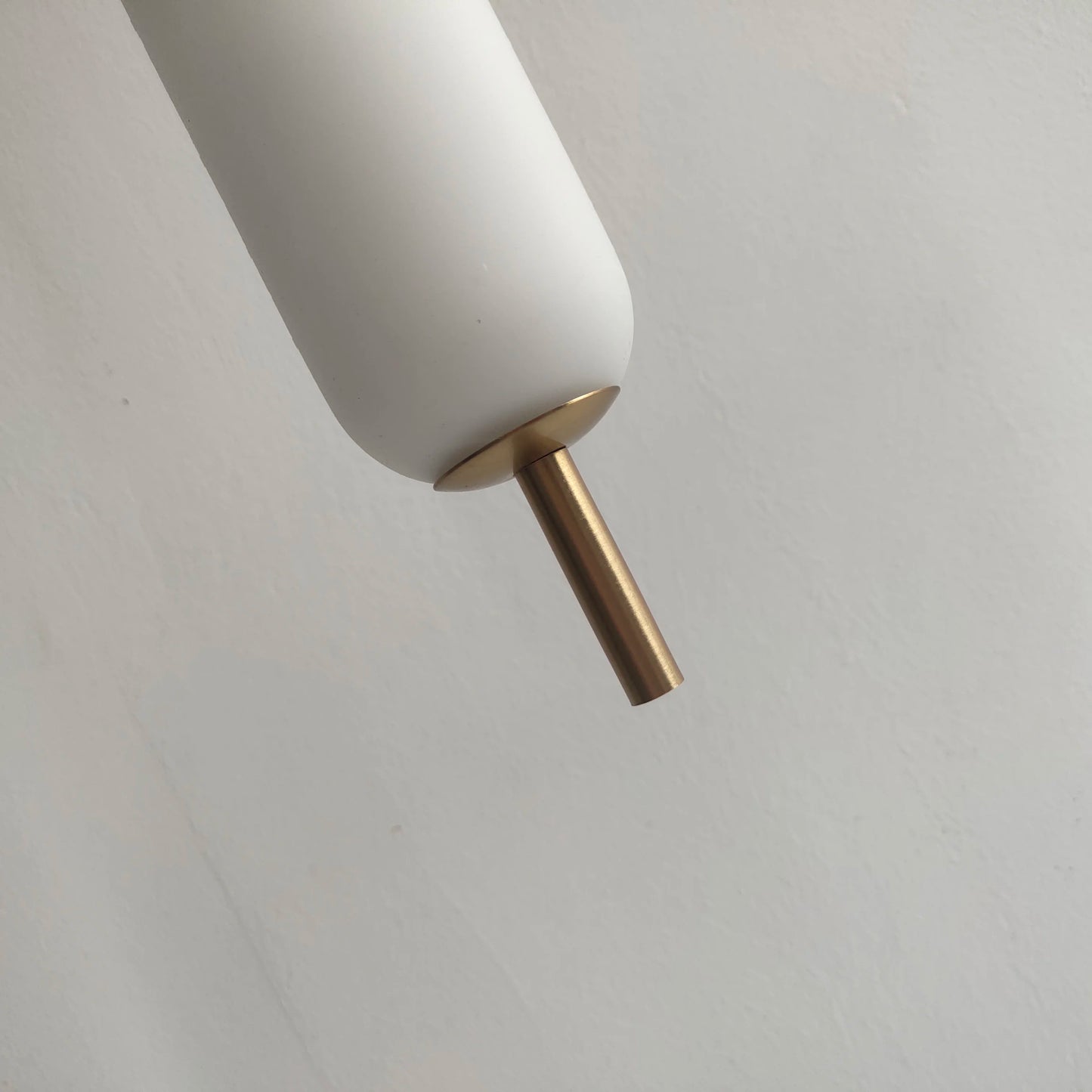 Modern LED Bedside Pendant Light – White Glass Tube, 1/2 Heads