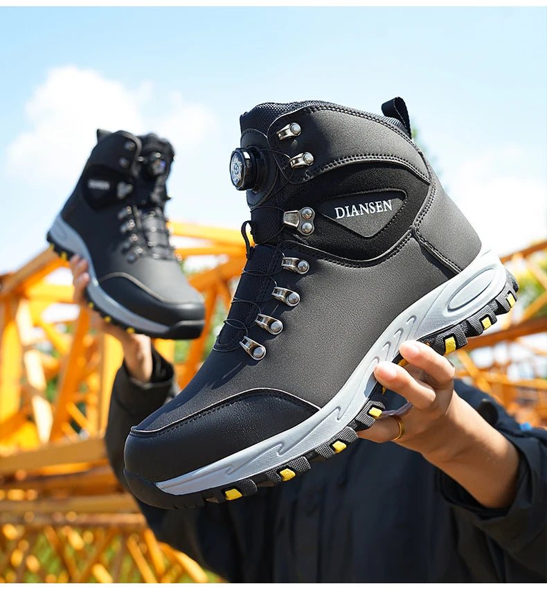 Rotating Button Safety Shoes for Men
