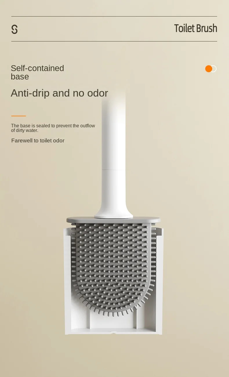 Mini Silicone Toilet Brush Set – Wall Mounted or Standing