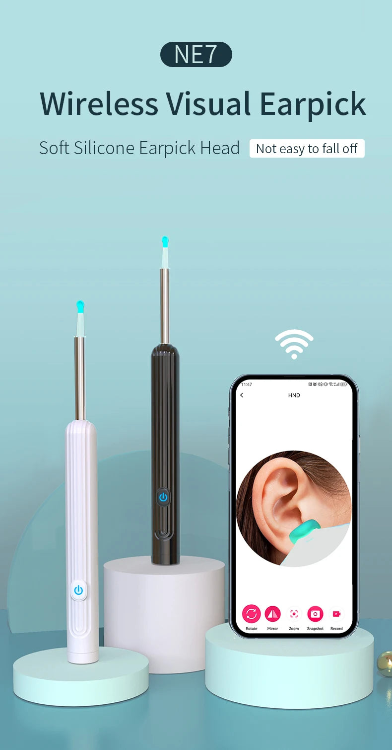 Smart Visual Ear Cleaner with Camera & LED Light for Ear Wax Removal