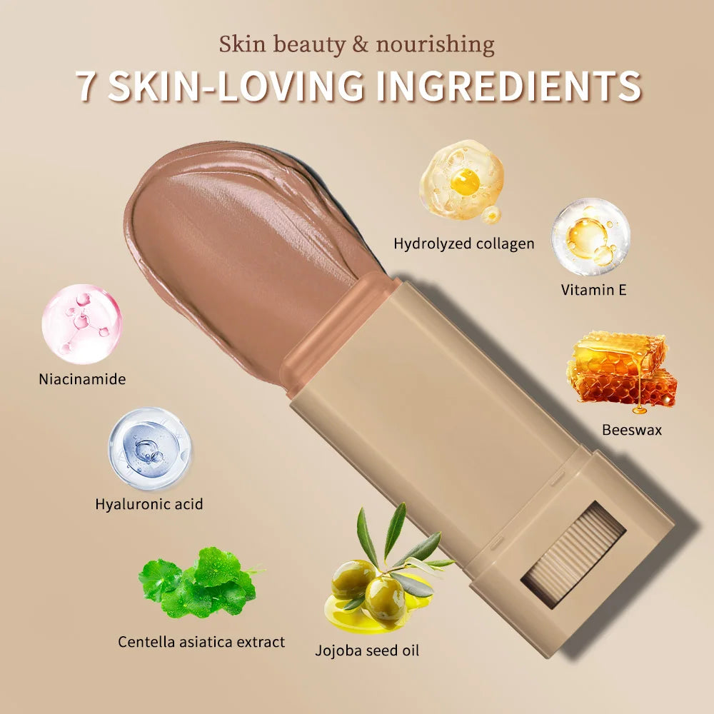 Serum Stick Foundation – High Coverage Skin Tint & Plumping Balm