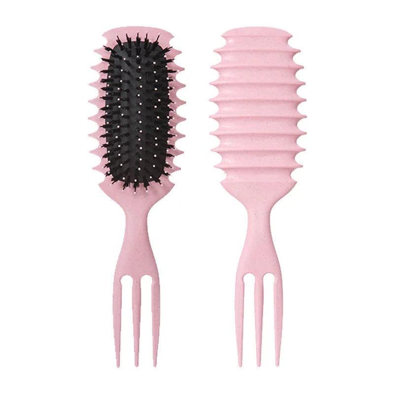 Curly Hair Styling Brush – Nylon Detangling & Volumizing Comb