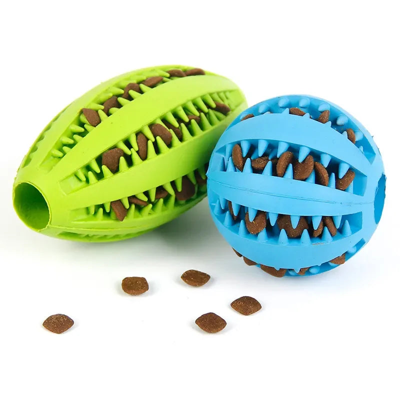 Dog Chew Toy Ball – Tough Rubber Teeth Cleaning Snack Ball