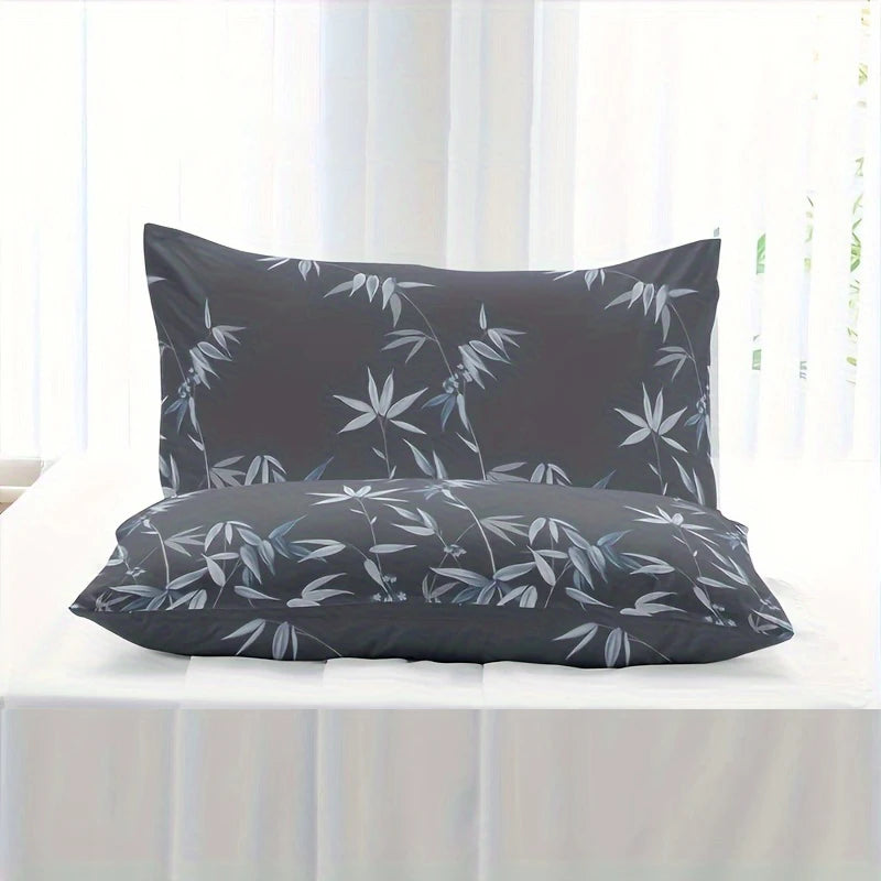 3pcs Bamboo Leaf Fitted Sheet Set – Soft, Breathable, Hypoallergenic