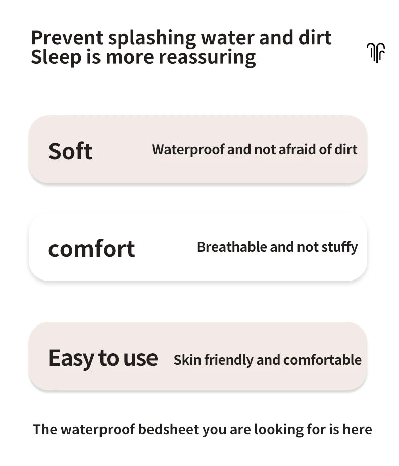 Waterproof Fitted Bed Sheet – 360° Elastic Mattress Protector