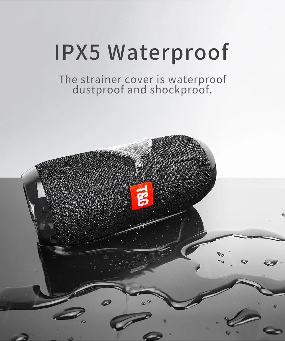 T&G TG117 Bluetooth Speaker Portable Waterproof Outdoor Stereo TWS