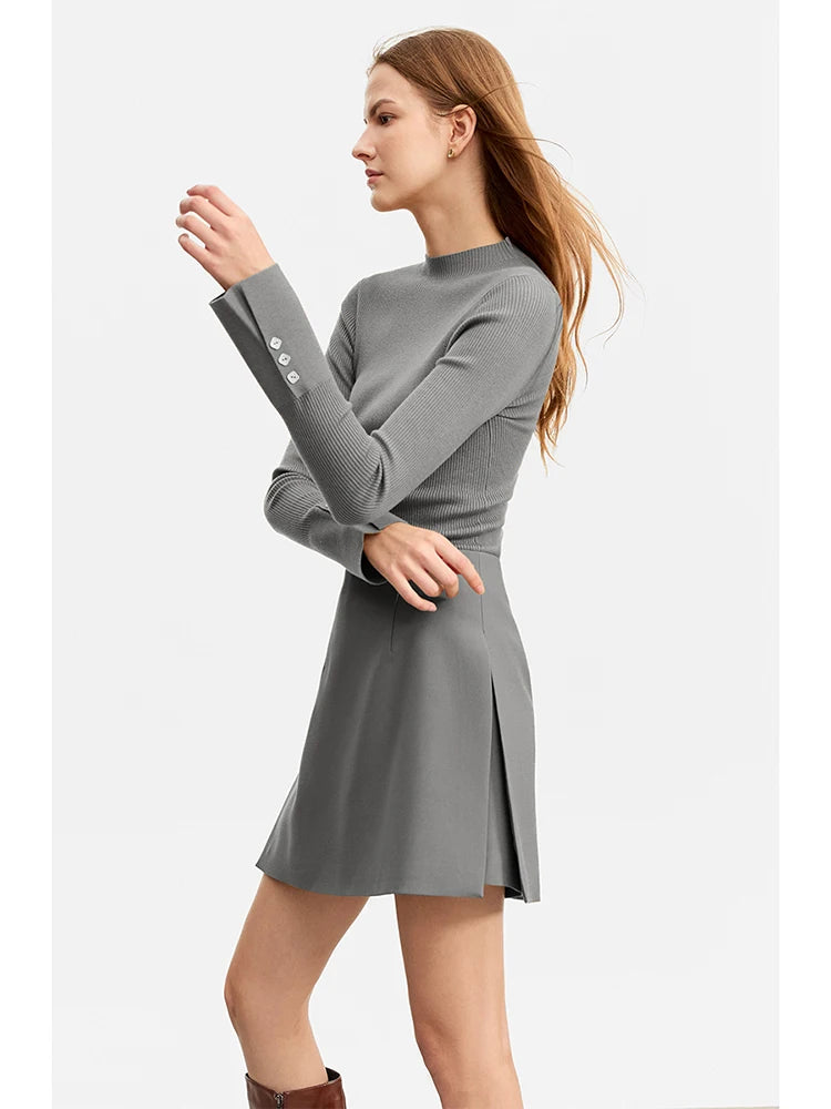 Women’s High Waist A-Line Mini Shorts Skirt – Autumn Office Fashion