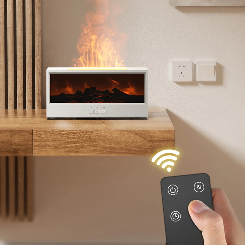 Dynamic Flame Fireplace Air Humidifier & Essential Oil Diffuser