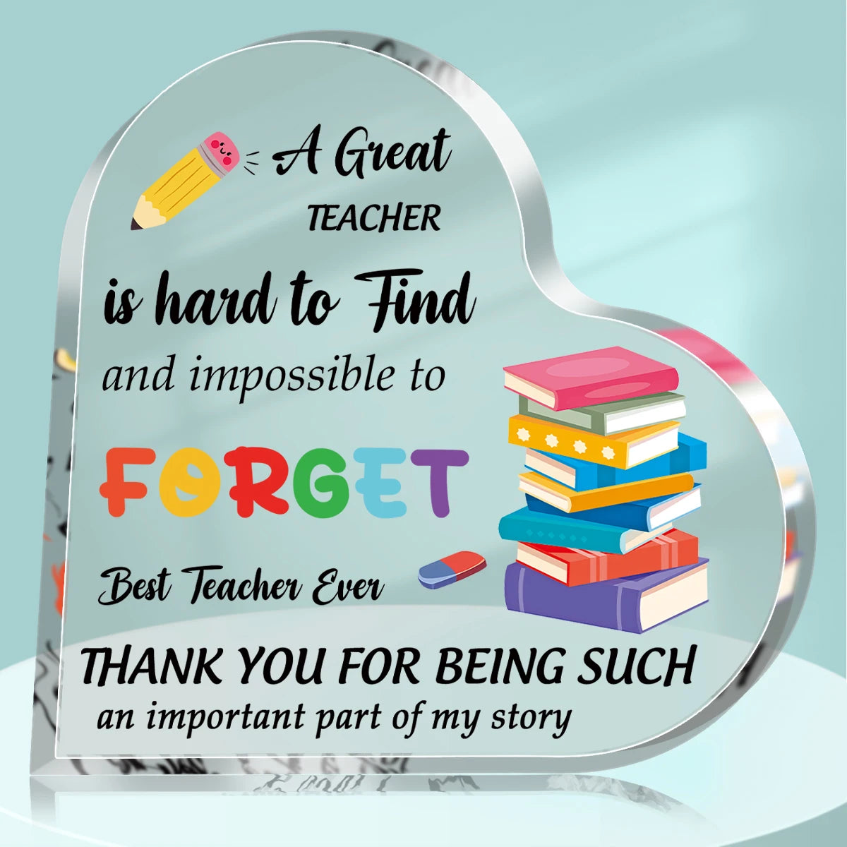 Teacher Appreciation Acrylic Plaque – Thank You Gift Keepsake
