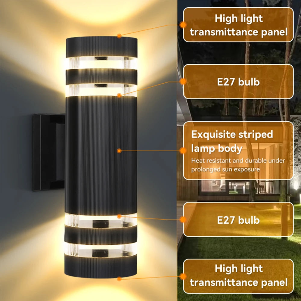 Outdoor Waterproof Street Wall Light – LED E27 Bulb Fixture