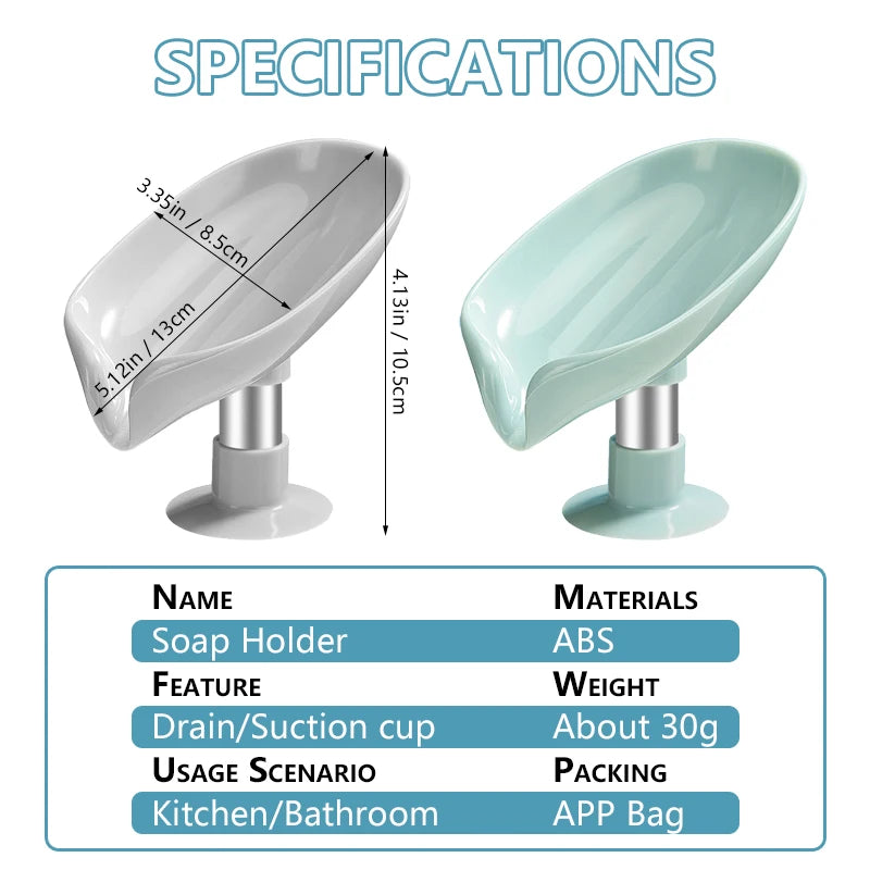 Leaf Shape Soap Holder with Suction Cup