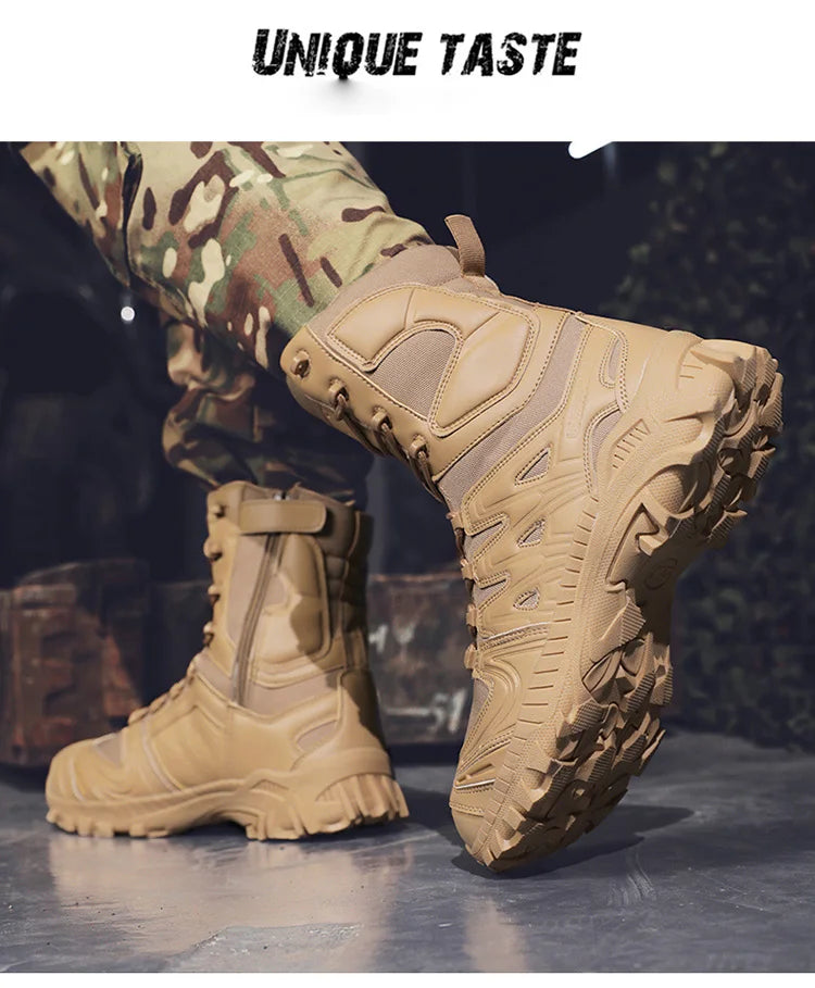 Special Forces Desert Combat Tactical Men's Tall Boots