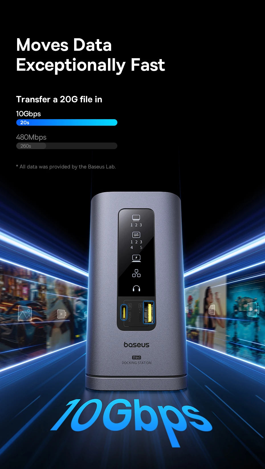 USB-C 11-in-1 Hub – 4K HDMI, DP Triple Display, 100W PD Dock