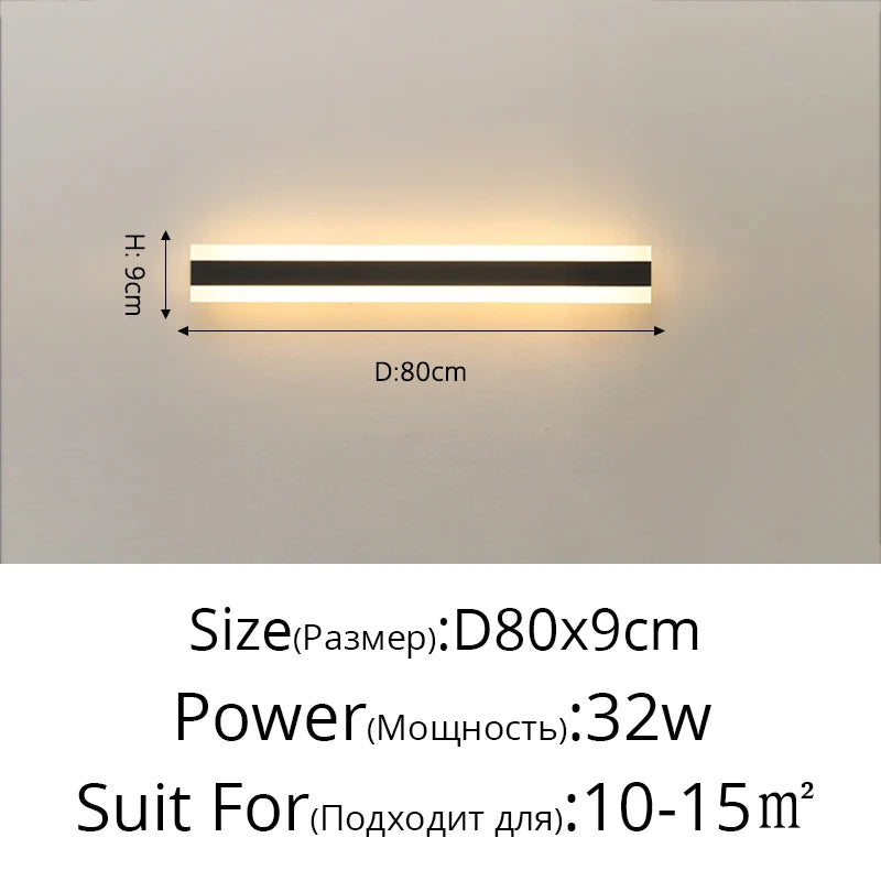 Outdoor Waterproof LED Wall Lights with Remote – Modern Dimmable
